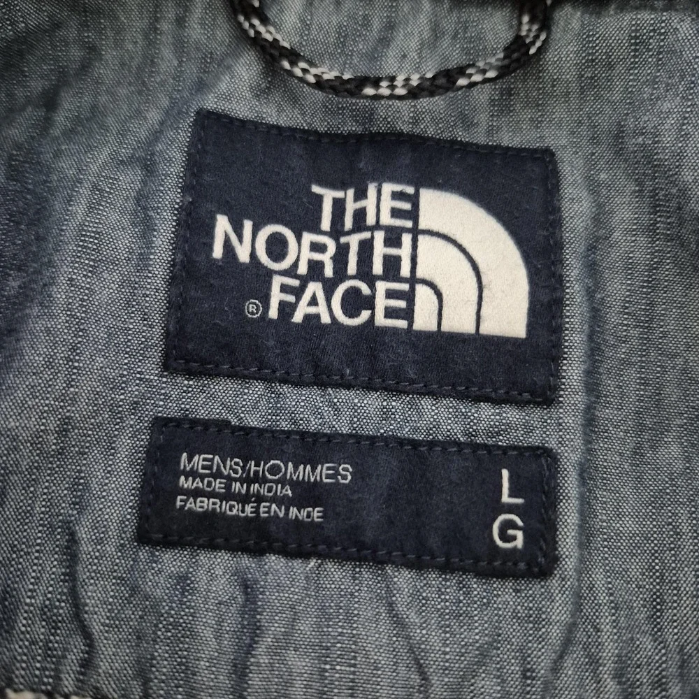North Face Shirt Mens‎ Large Beige Gray Plaid Button Down Long Sleeve Flannel